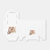 Schattige Geslachtsneutrale Uil Baby shower Bedankdoosjes (Uitgevouwen)
