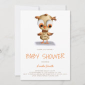 Schattige Geslachtsneutrale Uil Baby shower Kaart (Voorkant)