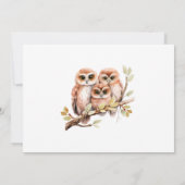 Schattige Geslachtsneutrale Uil Baby shower Kaart (Achterkant)