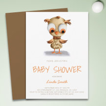 Schattige Geslachtsneutrale Uil Baby shower
