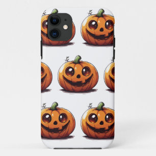 Schattige gesneden Halloween pompoen cartoon ontwe Case-Mate iPhone Case