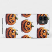 Schattige gesneden Halloween pompoen cartoon ontwe Case-Mate iPhone Case (Achterkant (horizontaal))