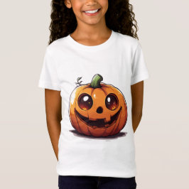Schattige gesneden Halloween pompoen cartoon ontwe T-shirt