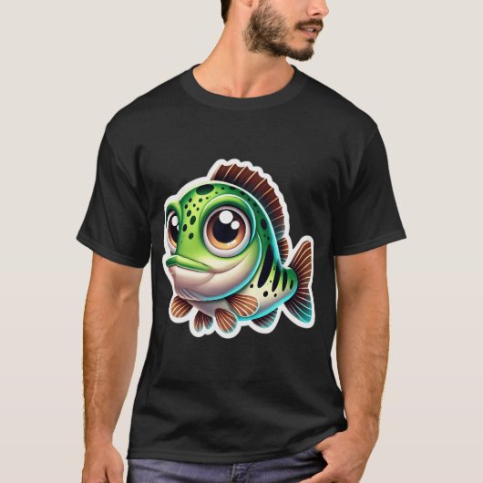 Schattige Gespikkelde Baars Vis T-shirt (Voorkant)