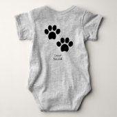 SCHATTIGE GESPOT ZWART & WIT HONDEN TEKENEN PAW PR ROMPER (Achterkant)