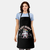 Schattige Gestapelde Kawaii Katten – “Wow!! Hallo” Schort (Gedragen)