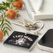 Schattige Gestapelde Kawaii Katten – “Wow!! Hallo” Sleutelhanger (Voorkant Rechts)