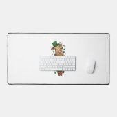 Schattige Gestapelde Koeien St Patrick Vintage Gra Bureaumat (Keyboard & Muis)