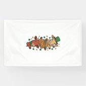 Schattige Gestapelde Koeien St Patrick Vintage Gra Spandoek (Horizontaal)