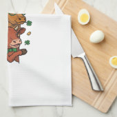 Schattige Gestapelde Koeien St Patrick Vintage Gra Theedoek (Quarter Fold)