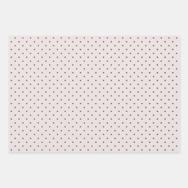 Schattige gestippeld roze zwart rood wit inpakpapier vel