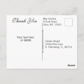 Schattige gestreepte meerkleurige regenboog bedank briefkaart (Achterkant)