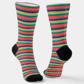 Schattige gestreepte vintage kleuren sokken (Gebogen)
