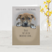 Schattige Get Well Kaart met Puppy (Gele Bloem)