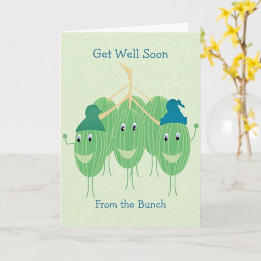 Schattige Get Well Watermelon Kaart (Gele Bloem)