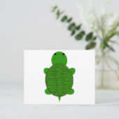 Schattige getextureerde schildpad briefkaart (Staand voorkant)
