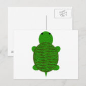 Schattige getextureerde schildpad briefkaart (Voorkant / Achterkant)