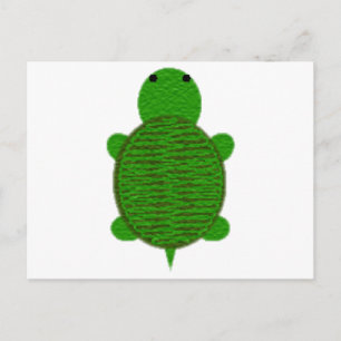 Schattige getextureerde schildpad briefkaart