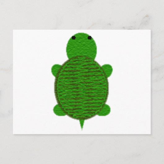 Schattige getextureerde schildpad briefkaart (Voorkant)