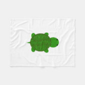 Schattige getextureerde schildpad fleece deken (Voorkant (Horizontaal))