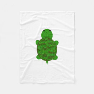 Schattige getextureerde schildpad fleece deken
