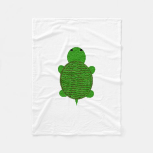 Schattige getextureerde schildpad fleece deken (Voorkant)