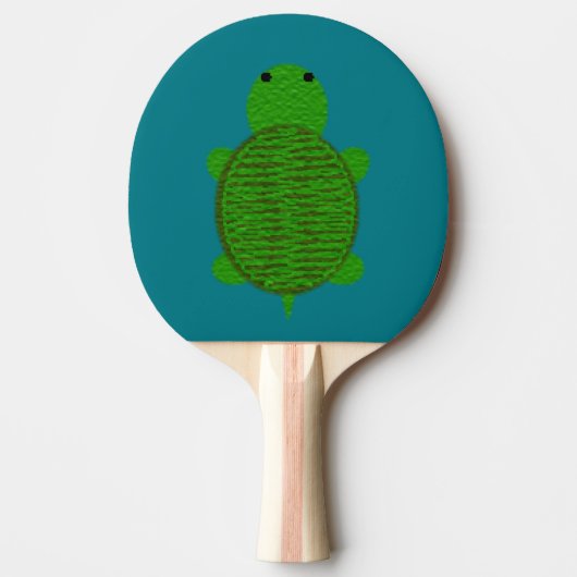 Schattige getextureerde schildpad tafeltennisbatje (Voorkant)