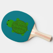 Schattige getextureerde schildpad tafeltennisbatje (Zijkant)
