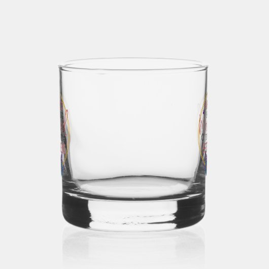 Schattige getrouwd geluk bruiloft whisky glas (Links)