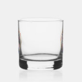 Schattige getrouwd geluk bruiloft whisky glas (Rechts)