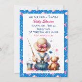 Schattige Gevist thema meisje Baby shower Kaart (Voorkant)