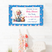 Schattige Gevist thema meisje Baby shower Spandoek (Insitu)