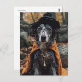 Schattige gevlekte Halloween hond Briefkaart (Voorkant / Achterkant)