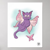 Schattige gevleugelde fee kitty poster (Voorkant)