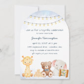 Schattige gevuld Speelgoed Baby shower Kaart (Voorkant)