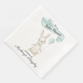 Schattige gevulde konijn met Blauwgroen ballon Bab Servet (Hoek)