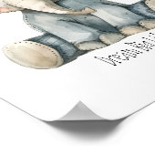 Schattige Gevulde Olifant Poster voor Kwekerij (Hoek)