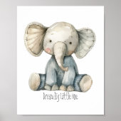 Schattige Gevulde Olifant Poster voor Kwekerij (Voorkant)