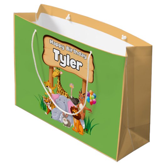 Schattige geweldige dierentuin dier kind's groot cadeauzakje (Achterkant Gekanteld)