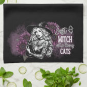 Schattige gewoon een heks theedoek (Gevouwen)