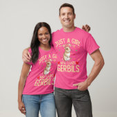 Schattige gewoon een meisje dat van Gerbils Floral T-shirt (Unisex)