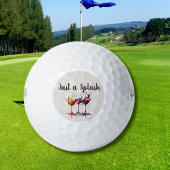 Schattige Gewoon een Splash of Wine Waterverf Golfballen