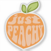 Schattige Gewoon Peachy Peach Custom-Cut Vinyl Sti Sticker (Voorkant)