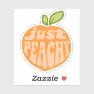 Schattige Gewoon Peachy Peach Custom-Cut Vinyl Sti Sticker