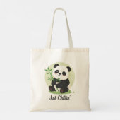 Schattige "Gewoon Relaxen" Panda Tote Bag (Achterkant)