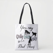 Schattige GEZEGDE | Crazy Goat Lady Cool Pastels Tote Bag (Voorkant)
