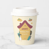 Schattige Gezellig Huis Kinderen Verjaardagsfeestj Papieren Bekers (Achterkant)