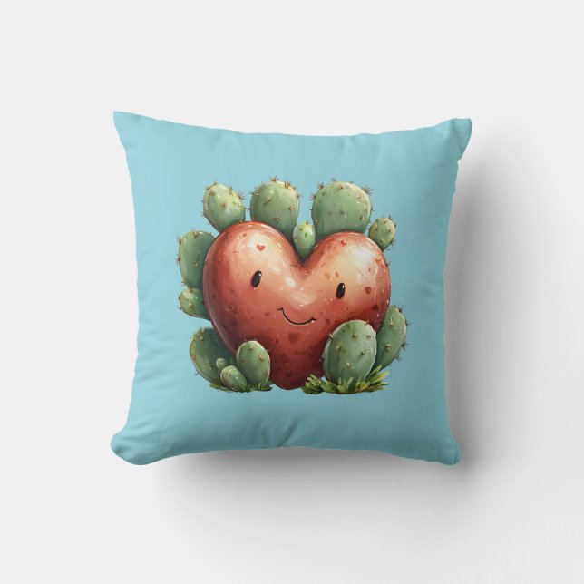 Schattige Gezellig Modern Romantisch Chic Succulen Kussen (Voorkant)