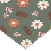 Schattige gezellig patroontje met bloemetjes padde korte tafelloper (Hoek)