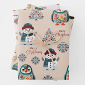 Schattige gezellig Whimsical Scandinavisch Inpakpapier Vel (In situ)